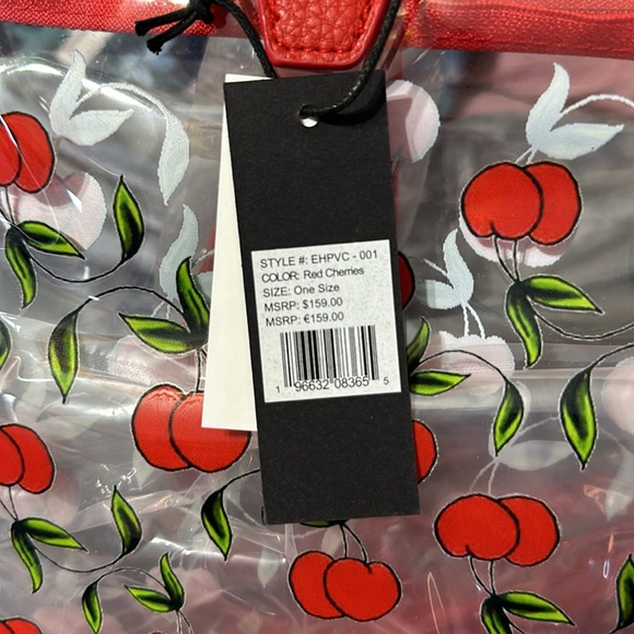 Ed Hardy red cherry Tote bag MSRP $159 - Picture 2 of 7